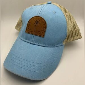 Quiet Storm Surf Shop Ocean City MD Leather Logo Beach SnapBack Hat Ball Cap EUC